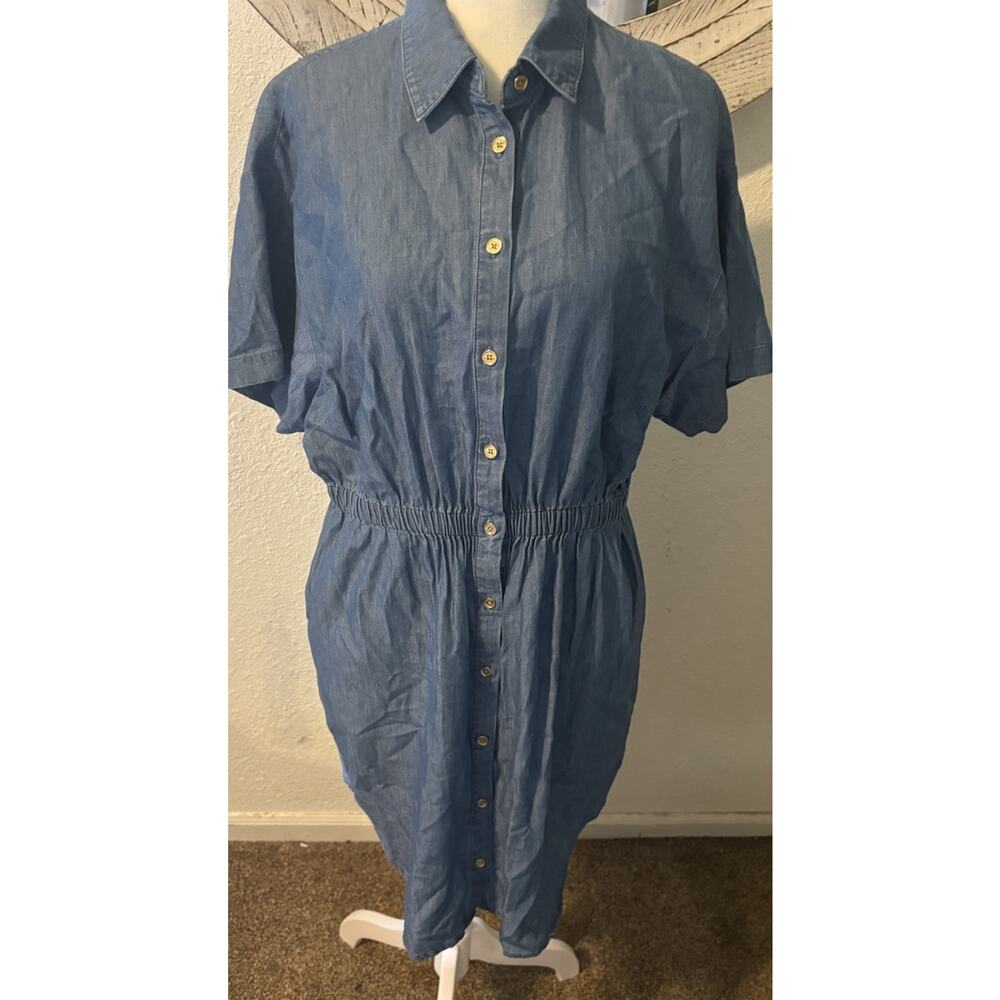 Michael Michael Kors Women's Denim Chambray Shirtdress size M